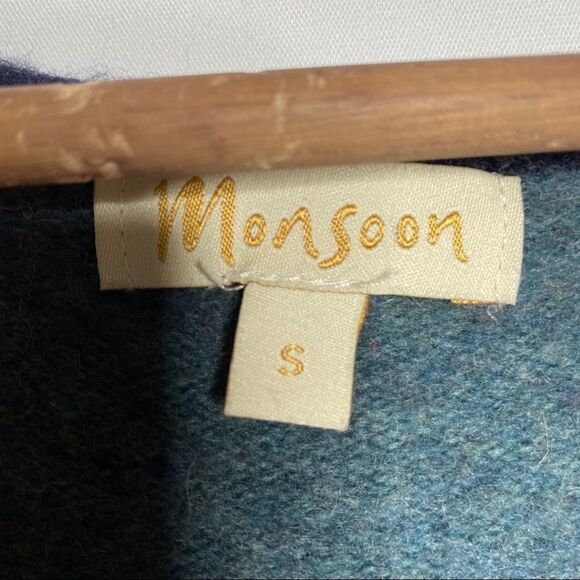 Monsoon Multicolor Striped Lambswool Sweater Cardigan - Picture 5 of 9